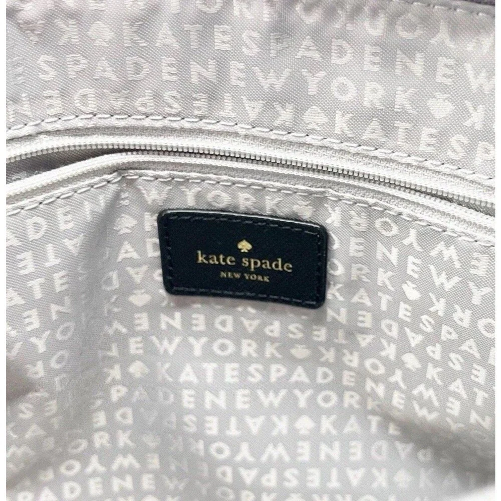 Kate Spade New York Mavis Street Jeralyn Silver Gray Glitter Tote Bag Purse READ